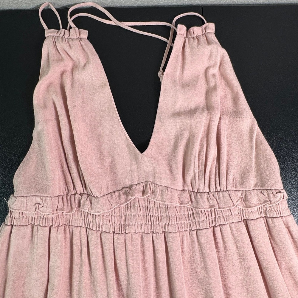 Hummingbird Mauve Pink Lace Hem Smocked Mini Dress NWT Large HD31949 - Picture 3 of 8